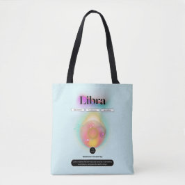 Bolsa Tote Símbolo Zodiano Moderno Libra Cita Elemento Aéreo