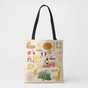 Bolsa Tote Símbolos da Itália