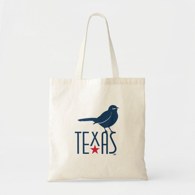Bolsa Tote Símbolos do Texas, Mockingbird (Frente)
