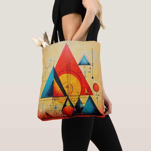 Bolsa Tote Símbolos Geométricos Abstrato #08 (Close Up)