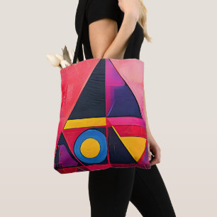 Bolsa Tote Símbolos Geométricos Abstrato nº 04.
