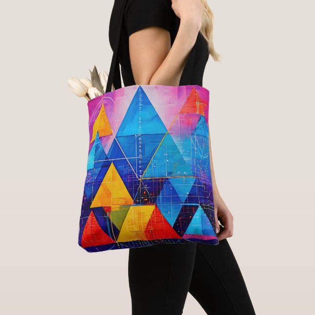 Bolsa Tote Símbolos Geométricos Abstrato nº 10 (Close Up)