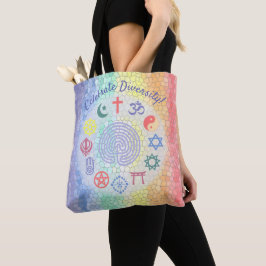 Bolsa Tote Símbolos Interreligiosos (Arco-Íris De Vidro Manti