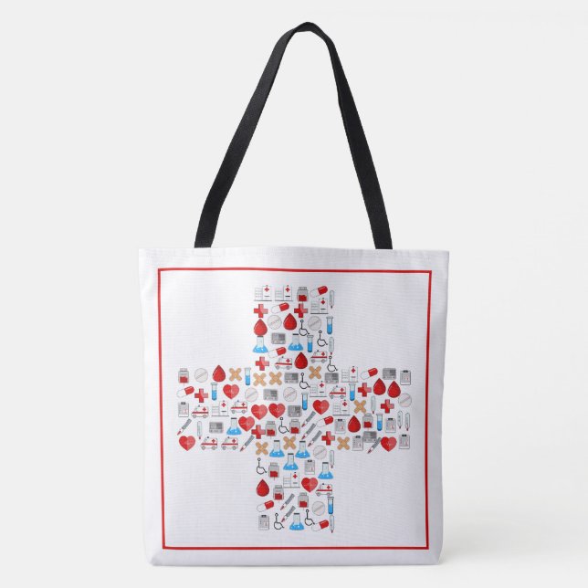 Bolsa Tote Símbolos Médicos (Frente)