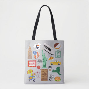 Bolsa Tote Símbolos Nova Iorque