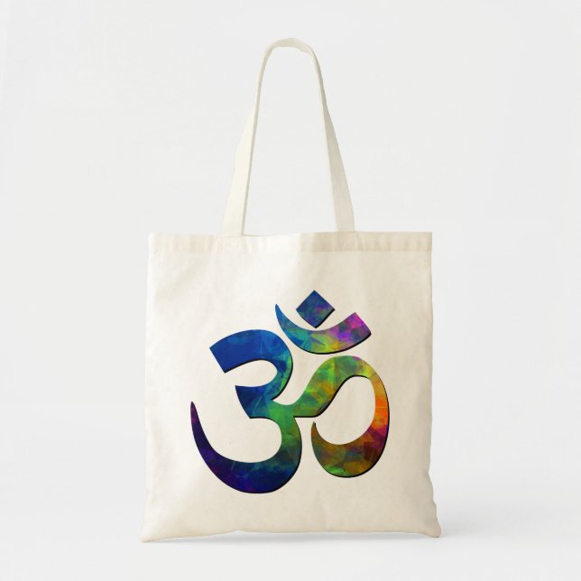 Bolsa Tote Símbolos Om Yoga Coloridos (Frente)
