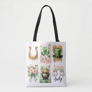 Bolsa Tote Símbolos Sortudos BrushAVC, Rua irlandesa. Dia de 