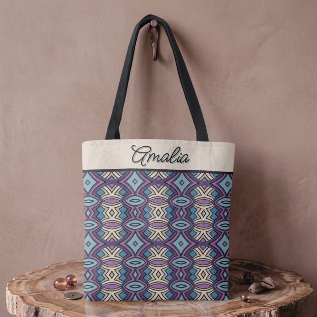 Bolsa Tote Simetria de Diamante e Oval Chic (Criador carregado)