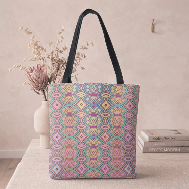 Bolsa Tote Simetria de Diamante e Oval Macio (Criador carregado)