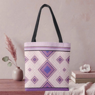 Bolsa Tote Simetria Rosa e Roxa