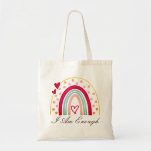 Bolsa Tote Simpático Inspiração Eu Sou Suficiente Afirmaç