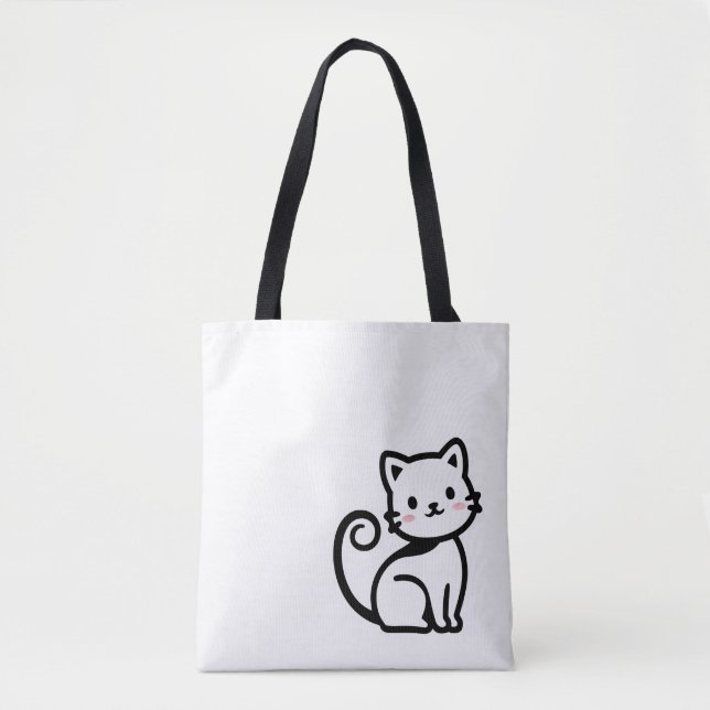 Bolsa Tote Simple Cute Cat (Frente)