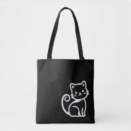 Bolsa Tote Simple Cute Cat