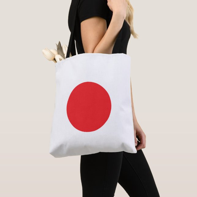 Bolsa Tote Simple Japan Flag Design Casual (Close Up)