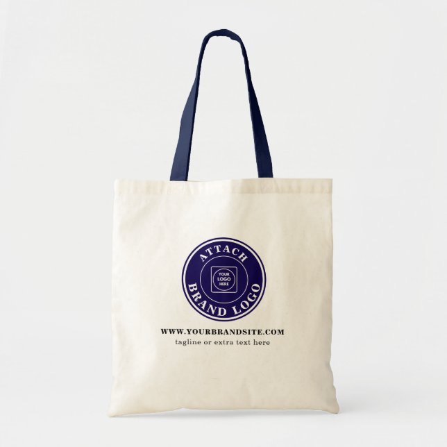 Bolsa Tote Simple Minimalist Custom Business Logo Promotion (Frente)