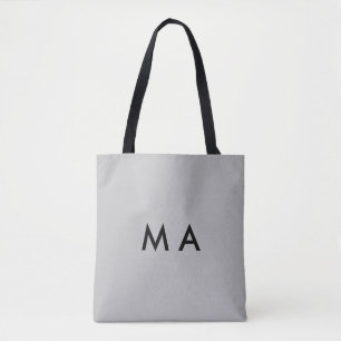 Bolsa Tote Simple monogram add your name letter man minimal t