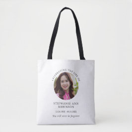 Bolsa Tote Simple Photo Funeral Memorial