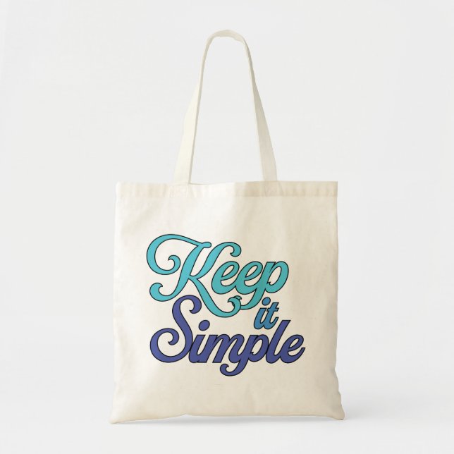 Bolsa Tote Simples (Azul) (Frente)