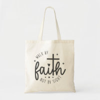 Simples caminhada por fé não vista Tote Bag