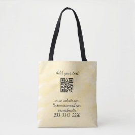 Bolsa Tote simples código QR personalizado adicionar seu nome