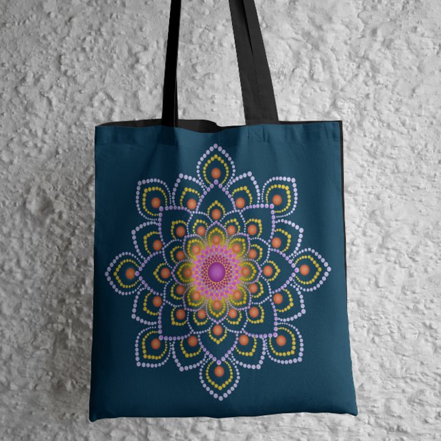 Bolsa Tote Simples Colorir Mandala (Criador carregado)
