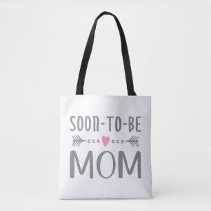 Bolsa Tote Simples Dia de as mães de mamãe em breve  Saco d