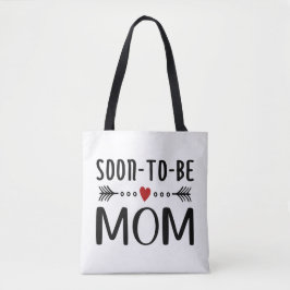 Bolsa Tote Simples Dia de as mães de mamãe em breve| Saco de 