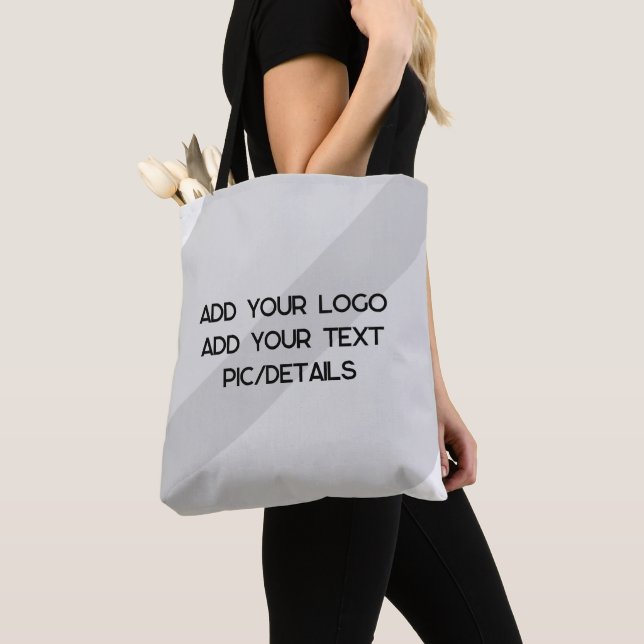 Bolsa Tote simples e minimamente personalizado adicione o end (Close Up)