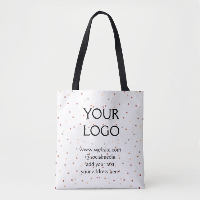 Bolsa Tote simples e mínimo adicione seu logotipo/design aqui (Frente)