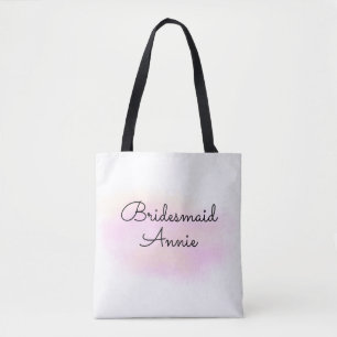 Bolsa Tote simples e mínimo adicione seu nome texto bridesmai