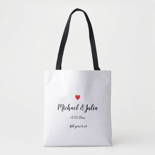 Bolsa Tote simples e personalizado adicionar seu nome ano hea (Frente)