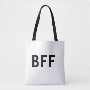 Bolsa Tote Simples minimal BFF melhores amigos família nome p