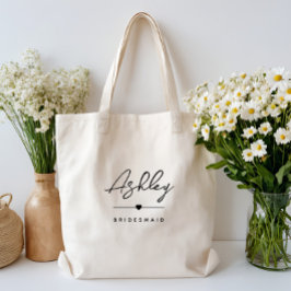 Bolsa Tote Simples Moderno Elegante Nome Personalizado das Da