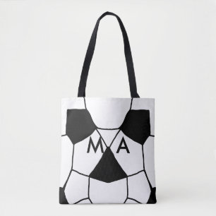 Bolsa Tote Simples monograma adicione seu nome com letra míni