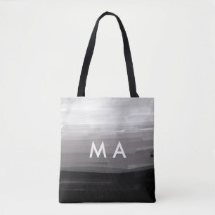 Bolsa Tote Simples monograma adicione seu nome com letra míni