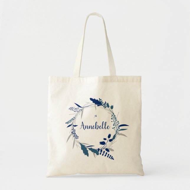 Bolsa Tote Simples personalização da faixa de Casamento no in (Frente)
