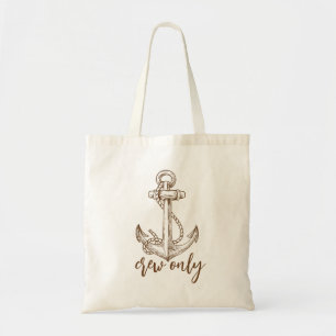 Bolsa Tote Simples Preppy Náutico Vela Moderno Minimalista