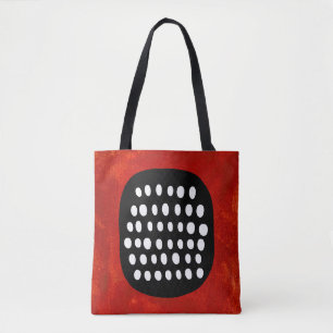 Bolsa Tote Simples Preta Branca e Vermelha