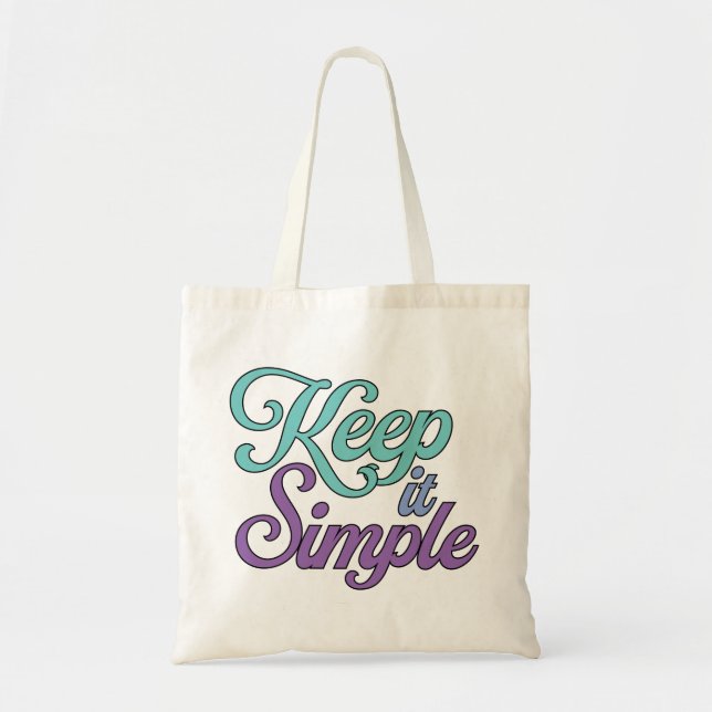 Bolsa Tote Simples (Roxo) (Frente)