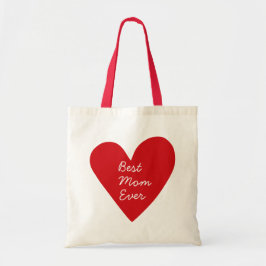 Bolsa Tote Simples Script Red Heart Melhor Dia de as mães Da