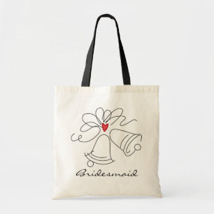 Bolsa Tote Simples sinos de casamento, mala personalizada da