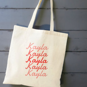 Bolsa Tote Simples Tipografia Moderna e Legal Nome