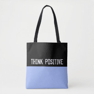 Bolsa Tote Simplesmente cores AZUL LUMINOSO e seu texto