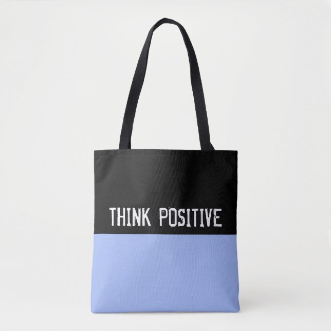 Bolsa Tote Simplesmente cores AZUL LUMINOSO e seu texto (Frente)