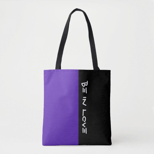 Bolsa Tote Simplesmente cores DARK VIOLET e seu texto (Frente)