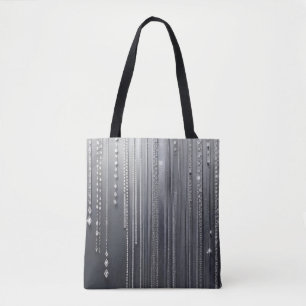 Bolsa Tote Simplesmente Enspirado Prateado Reutilizável com B