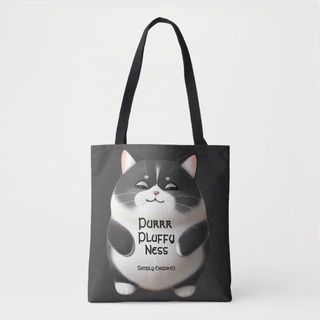 Bolsa Tote Simplesmente Enspirado Purrr Fluffiness  (Frente)