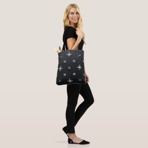 Bolsa Tote Simplesmente Enspired Sparkling Snowflake Reutiliz
