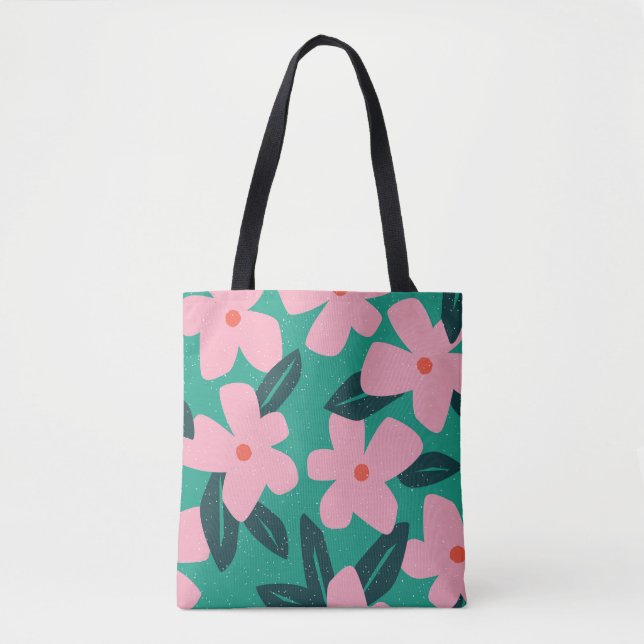 Bolsa Tote Simplicidade Floral: Beleza Abstrato (Frente)