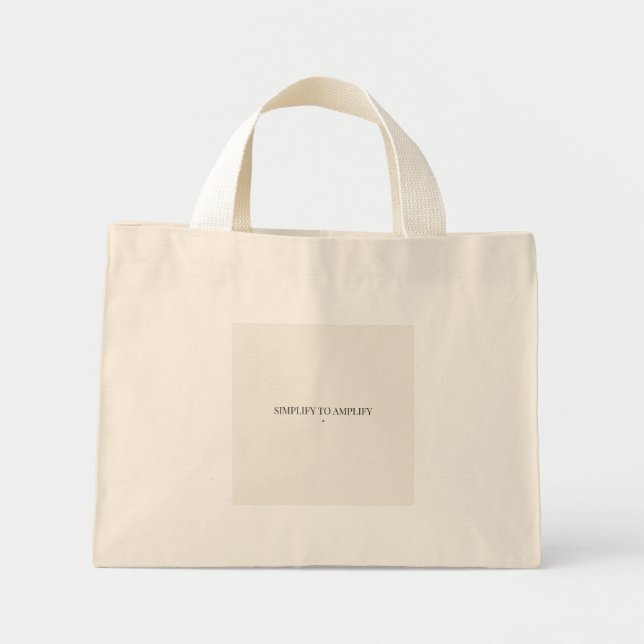 Bolsa Tote Simplificar para Ampliar – Citação Mini (Frente)
